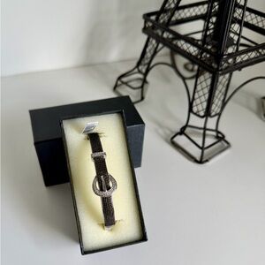 Elegant Black and Silver Men's Bracelet